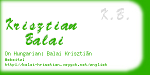 krisztian balai business card